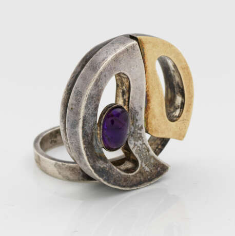 Brasilianischer Amethyst-Designer-Ring aus den 60er Jahren - фото 1