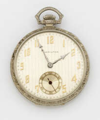 Art Déco-Taschenuhr von Hamilton Watch & Co., Mancaster Pa.