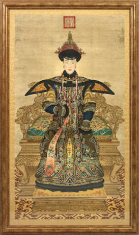 Paar große Porträts des chinesischen Kaiserpaares - photo 2