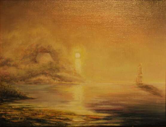 Painting “Based on I. Aivazovsky.”, Canvas on the subframe, Oil paint, Academism, Marine, 2015 - photo 1
