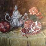 Drawing “Still life with pomegranates”, Paper, Watercolor, Academism, Everyday life, 2020 - photo 1