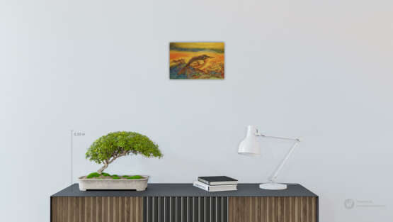 Painting “Kingfisher”, Canvas, Pastel, Academism, Everyday life, 2012 - photo 2