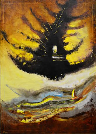 Design Painting “World caretaker”, Canvas, Oil paint, Abstract Expressionist, Landscape painting, 2020 - photo 1