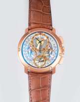 Semi-Skelettierte Herren-Armbanduhr 'Jumbo Chrono' in Roségold