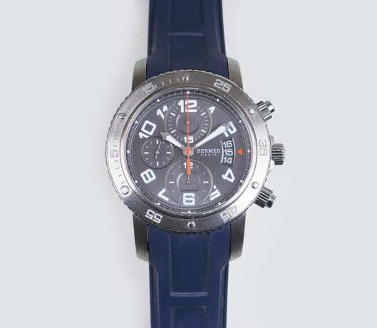 Hermès. Herren-Armbanduhr 'Chronograph Clipper' - фото 1