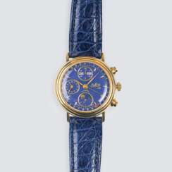 Gold Herren-Armbanduhr mit Mondphase und Datumsanzeige