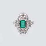 Art-déco Smaragd-Diamant-Ring - Foto 1