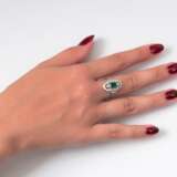 Art-déco Smaragd-Diamant-Ring - Foto 2