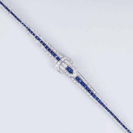 Saphir-Diamant-Armband im Art-déco Stil - photo 1