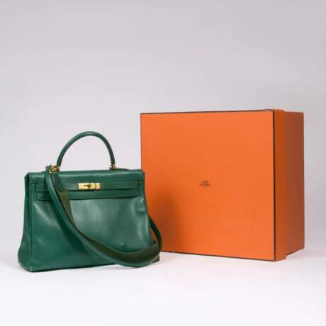 Hermès. Vintage Kelly Bag 35 Petrol - фото 2