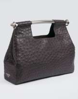 Große Handtasche aus Straußenleder