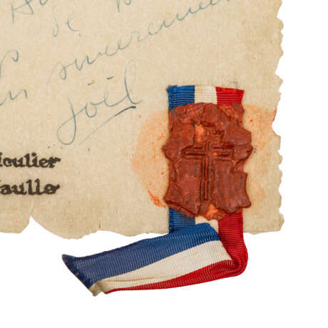 Selten erhaltenes Schriftstück Frankreich 1943 unter General de Gaulle - - фото 3