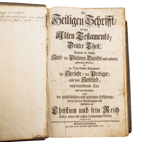 Altes Testament, Deutschland 18. Jahrhundert. - - Foto 1