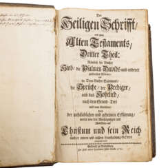 Altes Testament, Deutschland 18. Jahrhundert. -