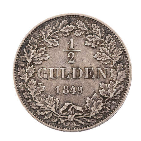 Frankfurt, Freie Stadt - 1/2 Gulden 1849, - Foto 2