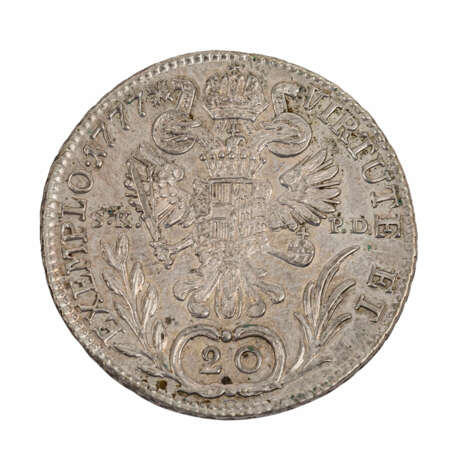 Habsburg / Österreich - 20 Konven. Kreuzer 1777/B, - фото 2