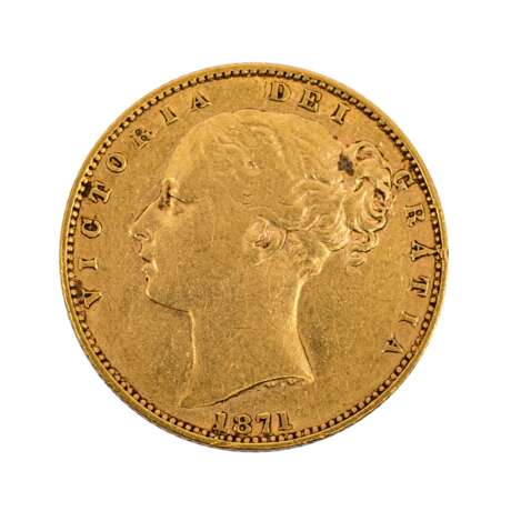 GB/GOLD - 1 Sovereign 1871 Victoria - photo 1