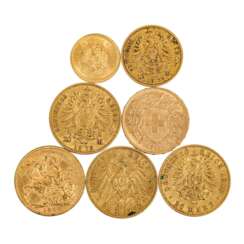 GOLDLOT ca. 40 g fein mit unter anderem Münzen des Dt. Kaiserreichs,