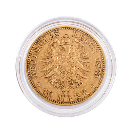 Deutsches Kaiserreich Preussen - 10 Mark 1875/C, - фото 2