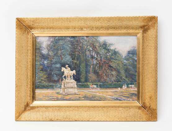 SAIZEV, N. E. (russischer Maler 20. Jahrhundert), "Sanssouci, das Reiterstandbild Friedrich des Großen im Park", - фото 1