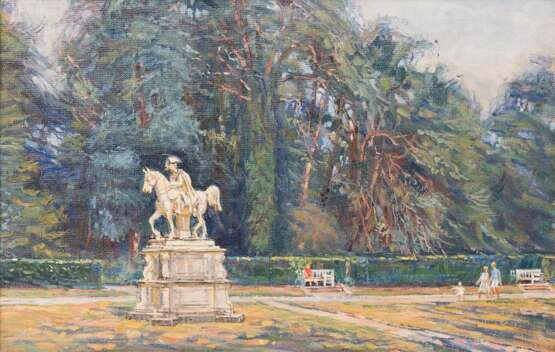 SAIZEV, N. E. (russischer Maler 20. Jahrhundert), "Sanssouci, das Reiterstandbild Friedrich des Großen im Park", - фото 2