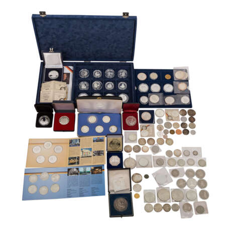 Konvolut Münzen und Medaillen mit SILBER - Foto 1