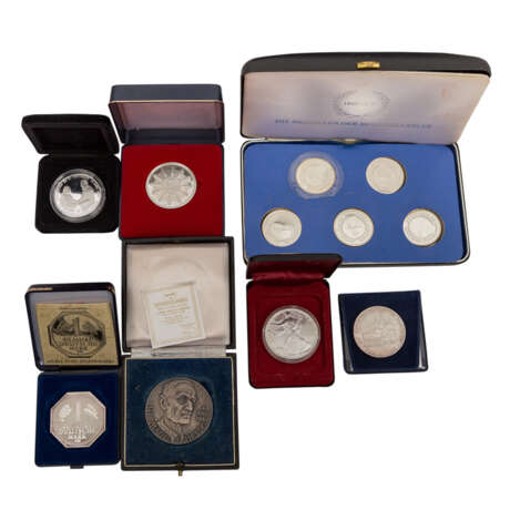Konvolut Münzen und Medaillen mit SILBER - Foto 3
