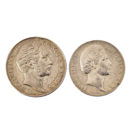 AD, Bayern vor 1871, 2x Silbermünzen - фото 1