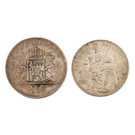 AD, Bayern vor 1871, 2x Silbermünzen - фото 2