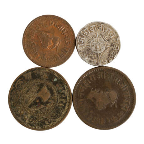 (British Indien) Indore - Kleinkonvolut, 4 Münzen, - photo 1