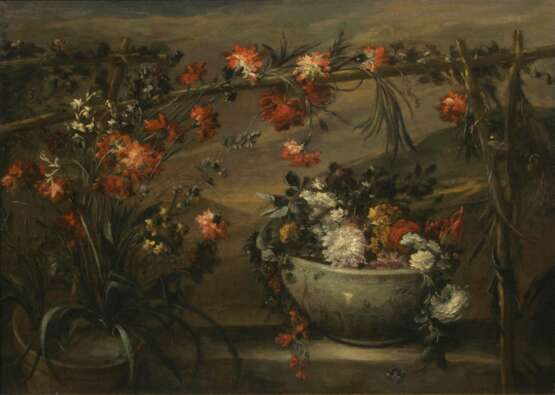 Jean Baptiste Monnoyer. Blumen auf einer Brüstung - Foto 1