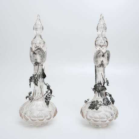 PARIS Paar Prunkkaraffen, Silber, 1. Hälfte 19. Jahrhundert - Foto 4
