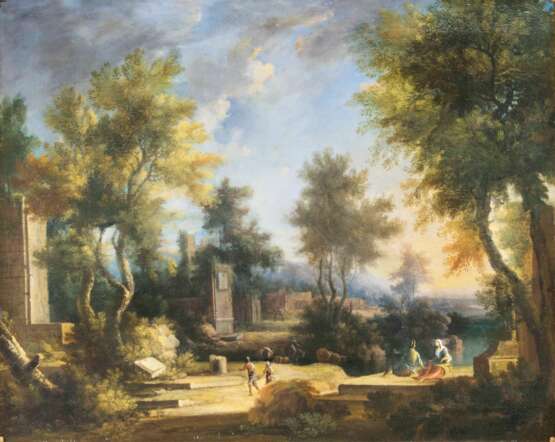 Jan Frans von Bloemen. Arkadische Landschaft mit Ruinen - Foto 1