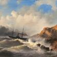 Englischer Schaufelraddampfer vor einer Steilküste - Архив аукционов