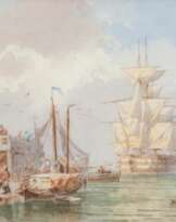 Kriegsschiff auf Reede