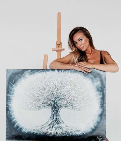 Painting “Tree of life”, Canvas on the subframe, See description, Impressionist, Mythological, 2012 - photo 1