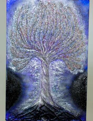 Painting “Energy tree”, Canvas on the subframe, See description, Impressionist, Mythological, 2017 - photo 2
