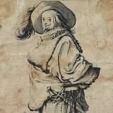 Tuschzeichnung eines adligen Feldherrn, wohl Frankreich, 17. Jahrhundert - photo 2