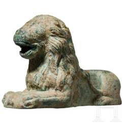 Bronzeskulptur eines liegenden Löwen, 15. Jahrhundert