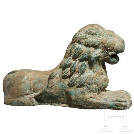 Bronzeskulptur eines liegenden Löwen, 15. Jahrhundert - Foto 2