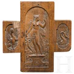 Geschnitztes Möbelpaneel mit Darstellung der Göttin Ceres, norddeutsch oder flämisch, um 1600