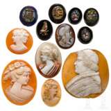 Umfangreiche Stein- bzw. Gemmensammlung in altem Lederetui, Italien, 19. Jahrhundert und früher - Foto 2