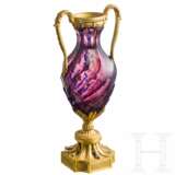 Klassizistische Vase mit violettem Glas, Frankreich, 19. Jahrhundert - Foto 1