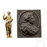 Bronzeplakette und Figur, deutsch, 17. Jahrhundert - фото 1