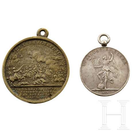 Zwei Medaillen, Deutschland und Frankreich, datiert 1789 und 1684 - photo 2