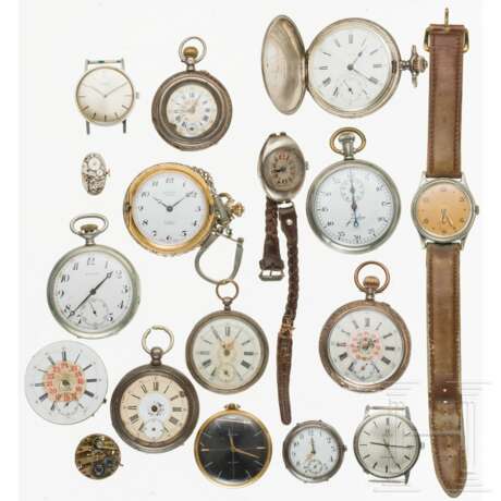 Konvolut Taschen- und Armbanduhren, deutsch, 19/20. Jahrhundert - фото 1