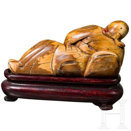 Elfenbeinfigur eines ruhenden Weisen, China, Qing-Dynastie - фото 2