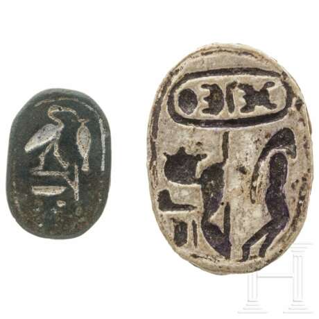 Zwei Amulett-Skarabäen, Ägypten, 2. - 1. Jahrtausend vor Christus - Foto 2