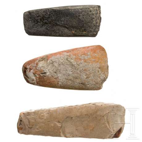 Drei Steinbeile, Jugoslawien und Dänemark, Neolithikum, 5. - 3. Jahrtausend vor Christus - фото 2