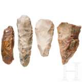Vier Steinartefakte aus Flint, Mitteleuropa, Paläolithikum - Foto 2